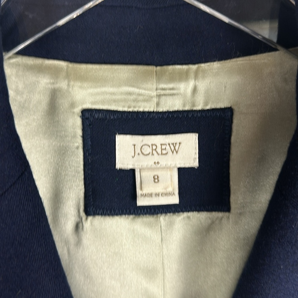 J. Crew Factory Keating Blazer 2 Button Notched Lapel Navy Blue - Picture 6 of 7